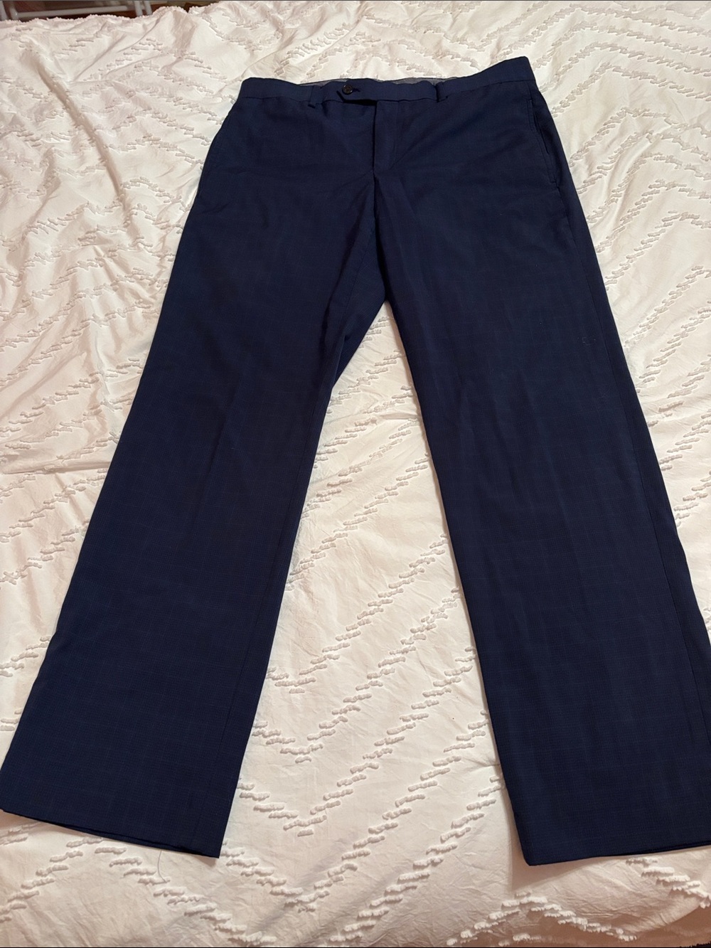 Polo by Ralph Lauren Navy Men's Dress Pants - Tailored Flat Front